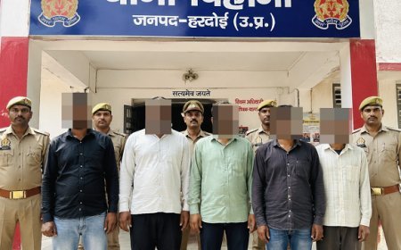 हरदोई पुलिस का बड़ा एक्शन : 5 शातिर अपराधी 6 माह के लिए जिला बदर।