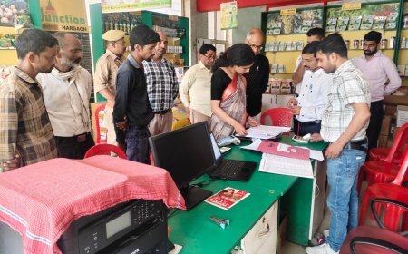 Sitapur : मुख्य विकास अधिकारी ने हरगांव के उर्वरक केंद्रों का औचक निरीक्षण किया