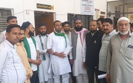 Sambhal: ओवैसी को ओसामा बताने पर भड़की AIMIM, सम्भल में राष्ट्रपति के नाम ज्ञापन, नितेश राणे को बर्खास्त करने और UAPA कार्रवाई की मांग।