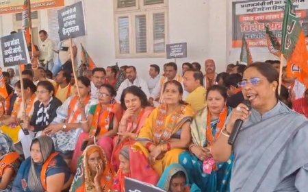 Sambhal: प्रधानमंत्री पर टिप्पणी से गरमाई सियासत, भाजपा का बहजोई में जोरदार ‘जनाक्रोश’ प्रदर्शन।