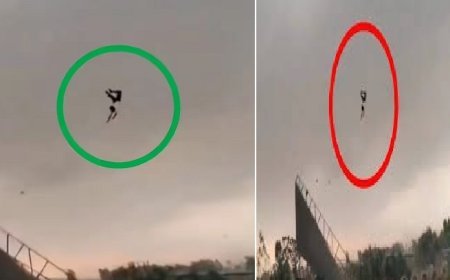 बरेली में कुदरत का कहर- भमोरा के बमियाना में टीन शेड के साथ हवा में उड़ा युवक, रोंगटे खड़े कर देने वाला वीडियो वायरल।