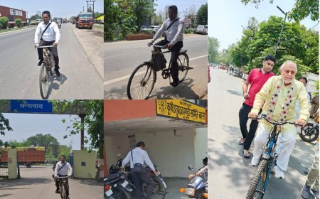 Lucknow : सीएम योगी की प्रेरणा से ईंधन बचत अभियान को मिली नई रफ्तार, साइकिल से विधानसभा पहुंचे वित्त मंत्री