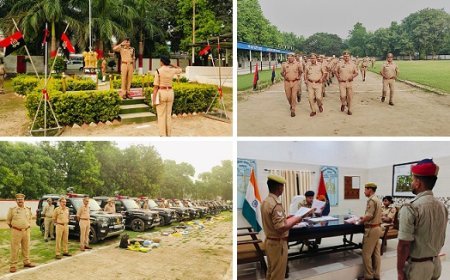 Hardoi: पुलिस अधीक्षक ने शुक्रवार परेड का किया निरीक्षण, व्यवस्थाओं को लेकर दिए आवश्यक निर्देश।