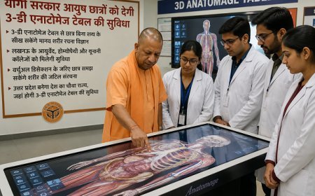Lucknow: योगी सरकार का बड़ा कदम: आयुष छात्रों को मिलेगी 3-डी एनाटोमेज टेबल की सुविधा।