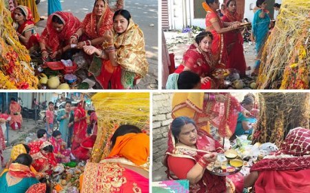Hardoi: पति की लंबी उम्र के लिए सुहागिनों ने रखा वट सावित्री व्रत, हरदोई में दिखी आस्था की अनोखी तस्वीर। 