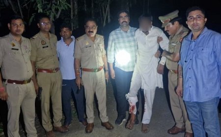 Saharanpur: पुलिस मुठभेड़ के दौरान शातिर गोकश गिरफ्तार, पैर में लगी गोली, भारी मात्रा में हथियार और गोकशी के उपकरण बरामद। 