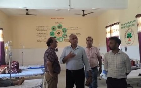 Hardoi: डिप्टी सीएमओ एवं एसडीएम ने किया स्वास्थ्य केंद्र का  औचक निरीक्षण, कमियां मिलने पर चिकित्सा अधीक्षक को लगाई फटकार। 
