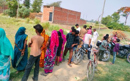 Ballia : रतसर में पानी के गड्ढे के पास मिला युवक का शव, जांच में जुटी पुलिस
