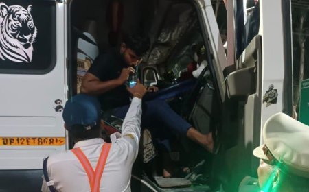 Saharanpur : टोल प्लाजा पर पुलिस की बड़ी कार्रवाई, नशे में गाड़ी चलाने वालों सहित 140 वाहनों के चालान और भारी जुर्माना