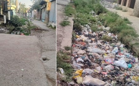 Deoband: ईद-उल-अज़हा से पहले देवबंद की बदहाल सफाई व्यवस्था, नाले में कूड़े का ढेर। 