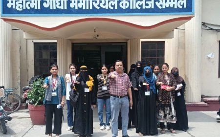 Sambhal: एक युद्ध नशे के विरुद्ध : एमजीएम कॉलेज में छात्रों ने ली नशामुक्ति की शपथ। 