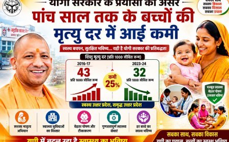 Lucknow: योगी सरकार के प्रयासों का असर, पांच साल तक के बच्चों की मृत्यु दर में आई कमी। 