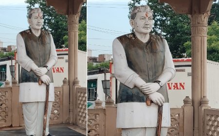 Hathras : चौधरी चरण सिंह की पुण्यतिथि पर केवल औपचारिकता, जर्जर स्मारक और बदहाल प्रतिमा ने खोली उपेक्षा की पोल