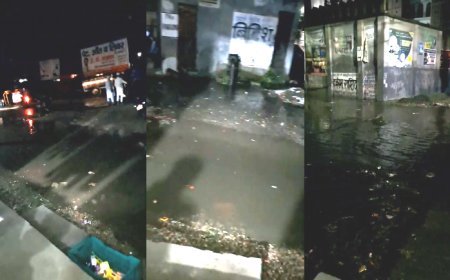 Deoband : हल्की बारिश से जलभराव, त्योहार की रात सड़कों पर पानी भरने से लोगों में नाराजगी
