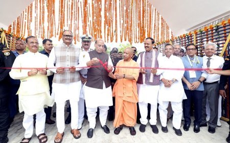 Lucknow: नौसेना शौर्य वाटिका का लोकार्पण, राजनाथ सिंह बोले- सीएम योगी के नेतृत्व में बदली यूपी की पहचान।