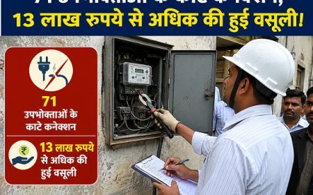 Deoband: 71 उपभोक्ताओं के काटे कनेक्शन, 13 लाख रुपये से अधिक की हुई वसूली।