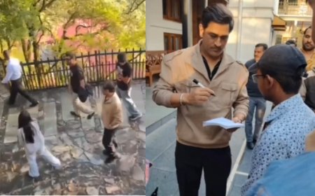 Mussoorie : पूर्व कप्तान महेंद्र सिंह धोनी पहुंचे मसूरी, बेटी जीवा के स्कूल समर प्रोग्राम की प्रवेश प्रक्रिया के लिए परिवार संग पहाड़ों की रानी में डाला डेरा