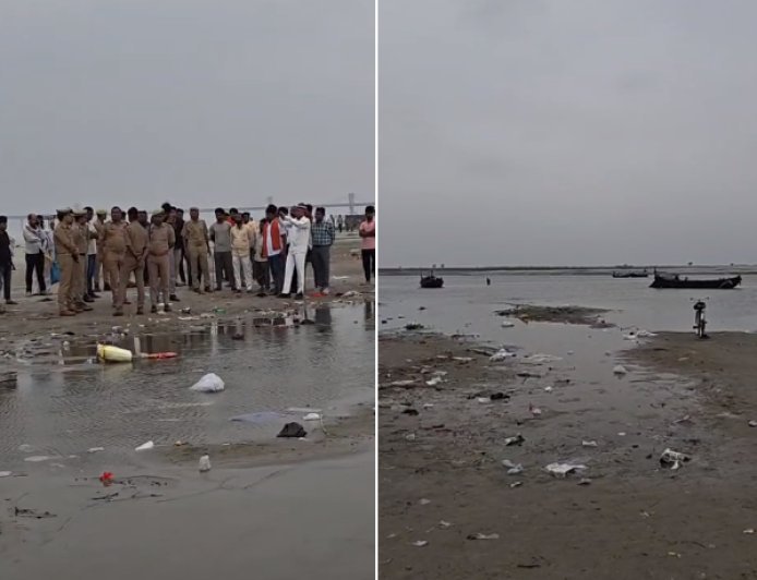 बलिया में दर्दनाक हादसा: मुंडन संस्कार के दौरान गंगा में चार लोग डूबे, SDRF तलाश में जुटी। 