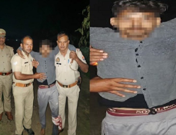 Hardoi: पुलिस मुठभेड़ में 25 हजार का इनामी लुटेरा गिरफ्तार, पैर में गोली लगने से घायल। 