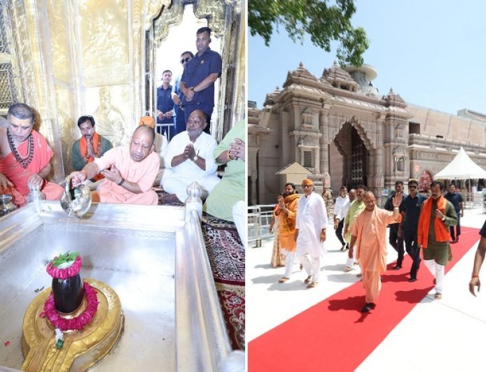 Varanasi: सीएम योगी ने काशी विश्वनाथ एवं बाबा कालभैरव का किया दर्शन-पूजन। 