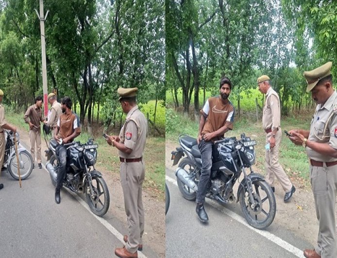 Saharanpur: मुख्यमंत्री योगी आदित्यनाथ के प्रस्तावित दौरे को लेकर गागलहेड़ी में सघन चेकिंग अभियान। 