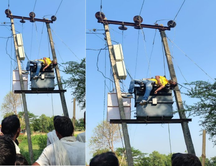 Sitapur : बिजली लाइन ठीक करते समय करंट लगने से युवक की मौत, विभाग पर लापरवाही का आरोप