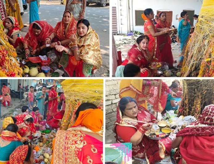 Hardoi: पति की लंबी उम्र के लिए सुहागिनों ने रखा वट सावित्री व्रत, हरदोई में दिखी आस्था की अनोखी तस्वीर। 