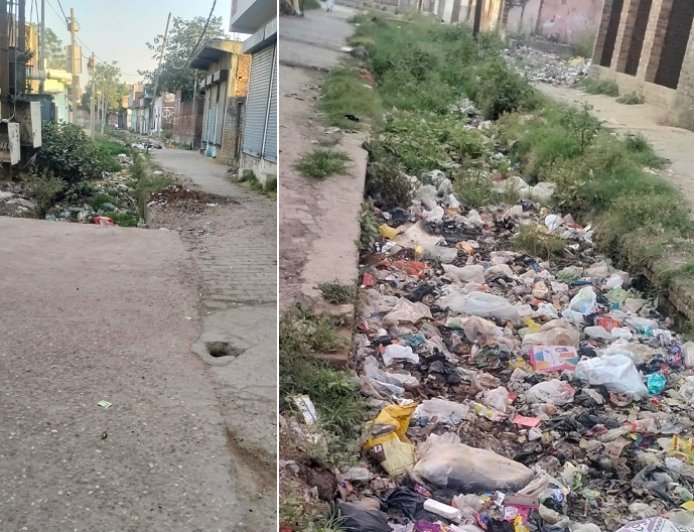 Deoband: ईद-उल-अज़हा से पहले देवबंद की बदहाल सफाई व्यवस्था, नाले में कूड़े का ढेर। 