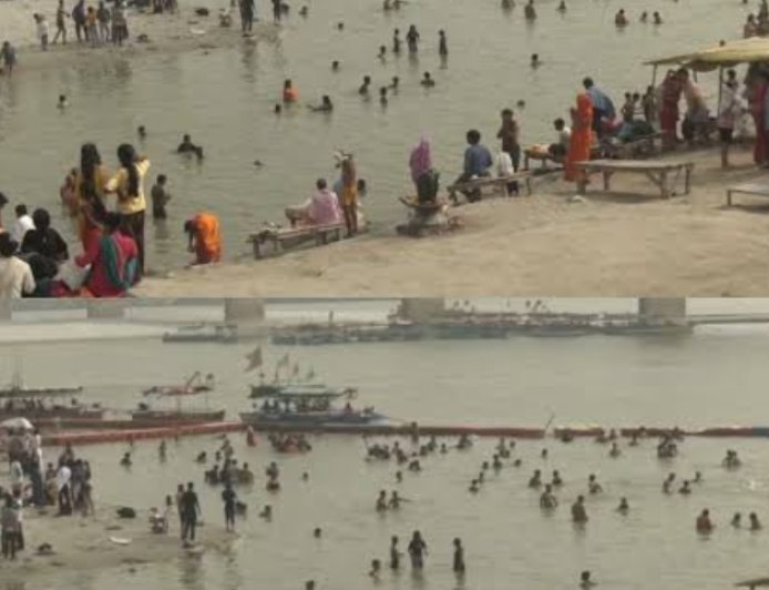 Ayodhya : गंगा दशहरा पर सरयू नदी के घाटों पर उमड़ी श्रद्धालुओं की भारी भीड़, लोगों ने पवित्र स्नान कर किया दान-पुण्य