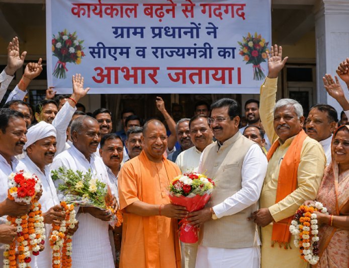 Deoband: कार्यकाल बढ़ने से गदगद ग्राम प्रधानों ने सीएम व राज्यमंत्री का आभार जताया। 