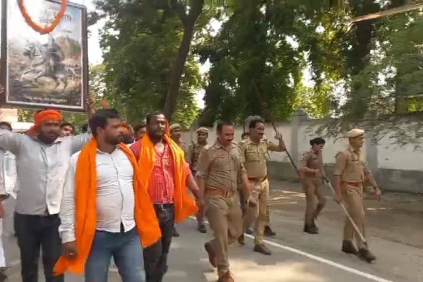 Ballia : महाराणा प्रताप की प्रतिमा पर माल्यार्पण से रोकने पर बलिया में भारी विरोध प्रदर्शन