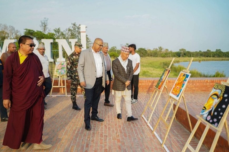 लुंबिनी में बुद्ध जयंती पर भारत-नेपाल की सांस्कृतिक संगम की झलक, भव्य आयोजन में शांति और समरसता का संदेश।