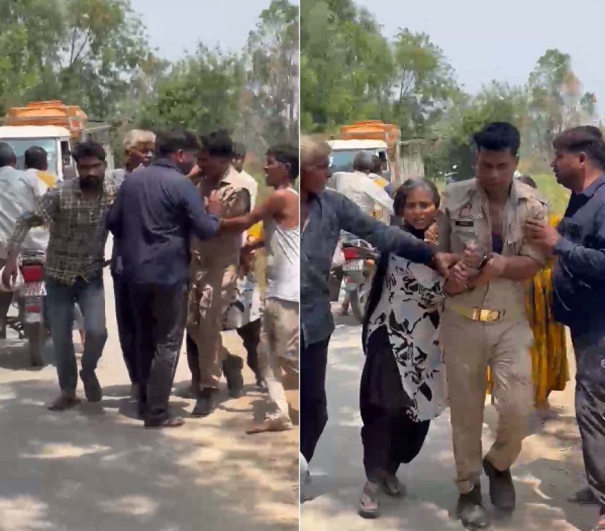 सम्भल में पुलिस पर हमला: चोरी के आरोपी को छुड़ाने के लिए ग्रामीणों का बवाल, वर्दी फाड़ी – 8 नामजद।