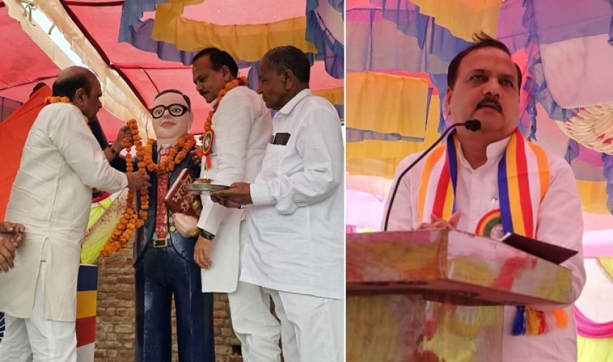 Hardoi: मलौथा में बुद्ध व अंबेडकर प्रतिमाओं का भव्य अनावरण, सामाजिक समरसता का दिया संदेश। 