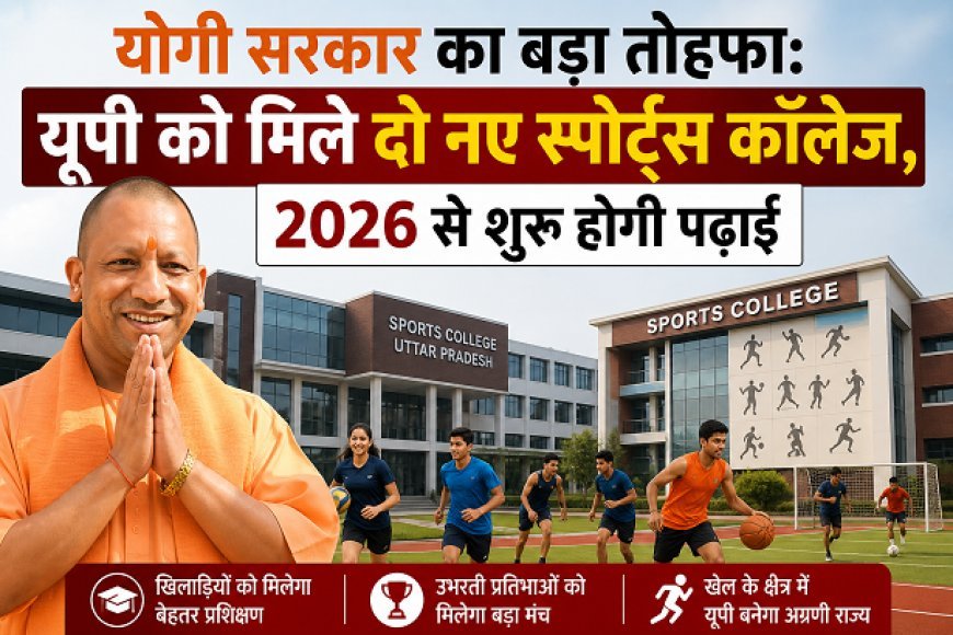 योगी सरकार का बड़ा तोहफा: यूपी को मिले दो नए स्पोर्ट्स कॉलेज, 2026 से शुरू होगी पढ़ाई