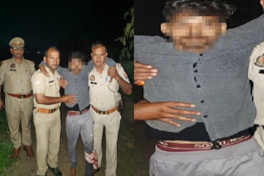 Hardoi: पुलिस मुठभेड़ में 25 हजार का इनामी लुटेरा गिरफ्तार, पैर में गोली लगने से घायल। 