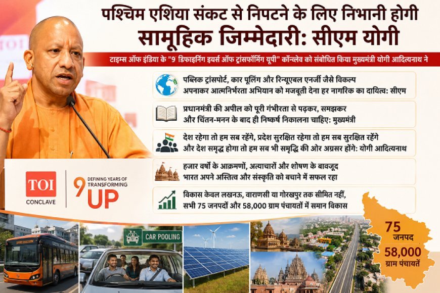 Lucknow: पश्चिम एशिया संकट से निपटने के लिए निभानी होगी सामूहिक जिम्मेदारी - सीएम योगी