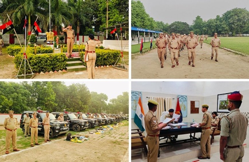 Hardoi: पुलिस अधीक्षक ने शुक्रवार परेड का किया निरीक्षण, व्यवस्थाओं को लेकर दिए आवश्यक निर्देश।