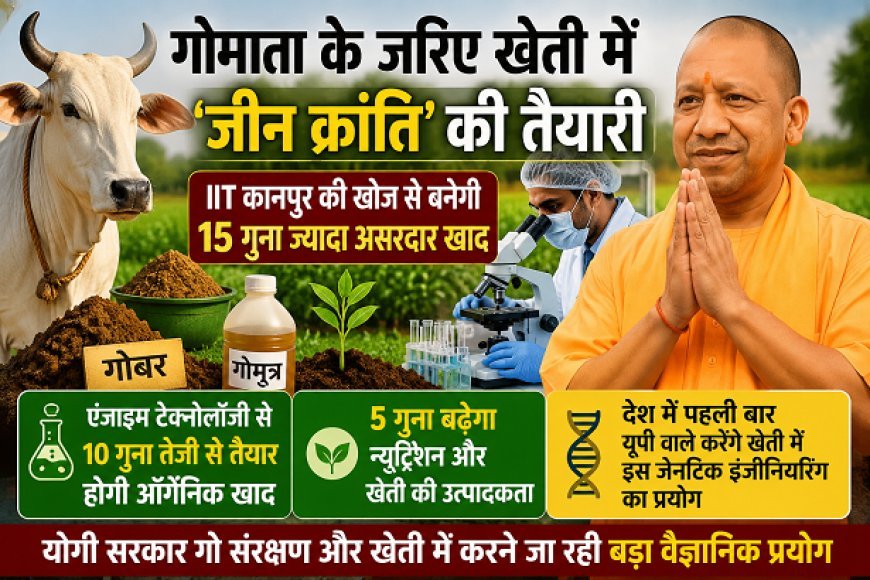 Lucknow: गोमाता से खेती में ‘जीन क्रांति’ की तैयारी, IIT कानपुर की खोज से बदलेगी कृषि की तस्वीर।