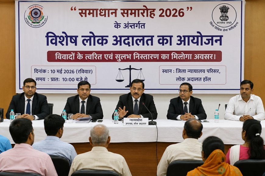 Lucknow: 'समाधान समारोह 2026' के अंतर्गत विशेष लोक अदालत का आयोजन, विवादों के त्वरित एवं सुलभ निस्तारण का मिलेगा अवसर। 