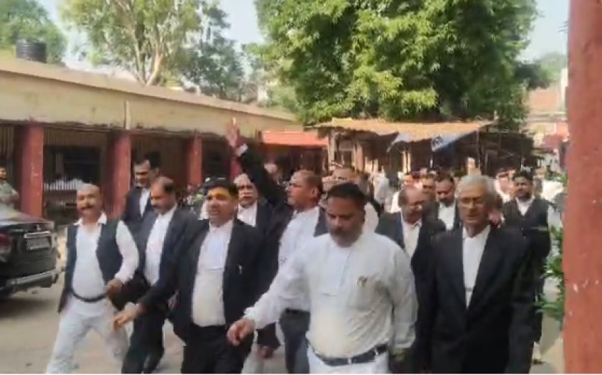 Ballia : लखनऊ में वकीलों पर लाठीचार्ज और चैंबर तोड़े जाने के खिलाफ बलिया के अधिवक्ताओं ने किया प्रदर्शन, प्रशासन को सौंपा ज्ञापन