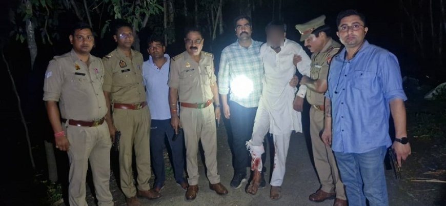 Saharanpur: पुलिस मुठभेड़ के दौरान शातिर गोकश गिरफ्तार, पैर में लगी गोली, भारी मात्रा में हथियार और गोकशी के उपकरण बरामद। 
