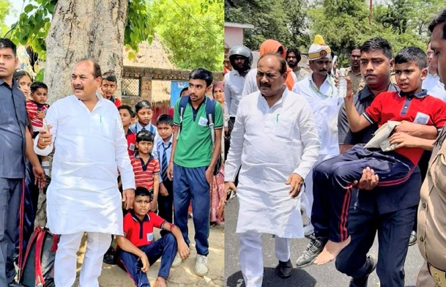 Lucknow: सड़क हादसे में मंत्री दारा सिंह चौहान की मानवता, काफिला रोक घायल बच्चों को पहुंचाया अस्पताल। 