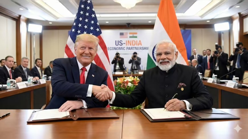 वैश्विक कूटनीति के पटल पर अमेरिकी राष्ट्रपति का बड़ा बयान, नई दिल्ली में गूंजी 'आई लव मोदी' की आवाज।
