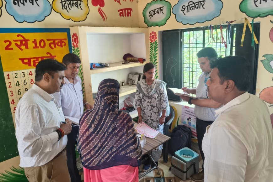 Sitapur : आंगनबाड़ी केंद्र पर जिलाधिकारी का अचानक छापा, बदहाली और लापरवाही मिलने पर एएनएम को नोटिस जारी करने के आदेश