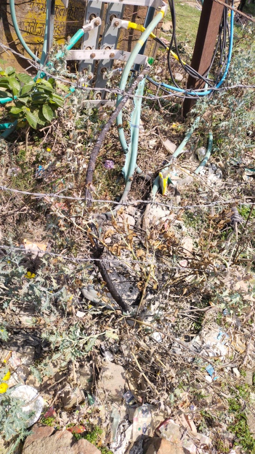 Sitapur : बिजली की केबल जलने से गांव में छाया अंधेरा, त्योहार के समय बिजली संकट से ग्रामीण बेहद परेशान