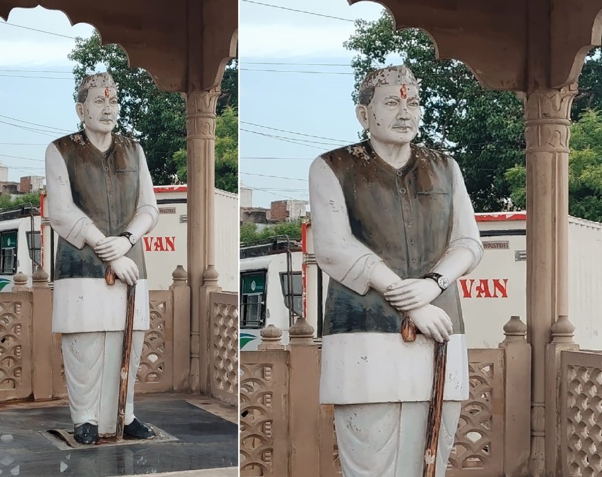 Hathras : चौधरी चरण सिंह की पुण्यतिथि पर केवल औपचारिकता, जर्जर स्मारक और बदहाल प्रतिमा ने खोली उपेक्षा की पोल