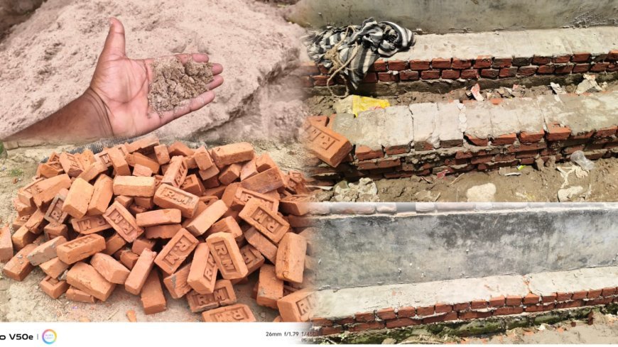 Ayodhya: नाली निर्माण की गुणवत्ता पर उठे सवाल, पार्षद की शिकायत के बाद भी अधिकारी मौन। 