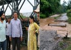 Bazpur Rain Update: बाजपुर के झारखंडी में पहली बारिश में ढहा अस्थाई पुल, लेबड़ा नदी का पानी चकरपुर में घुसा, एसडीएम ने किया निरीक्षण