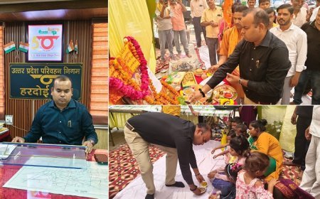 Hardoi: ज्वाइनिंग के साथ दिखी कार्यशैली: नए RM गौरव वर्मा ने पहले परखी व्यवस्थाएं, फिर श्रद्धा से जुड़े भंडारे में हुए शामिल। 